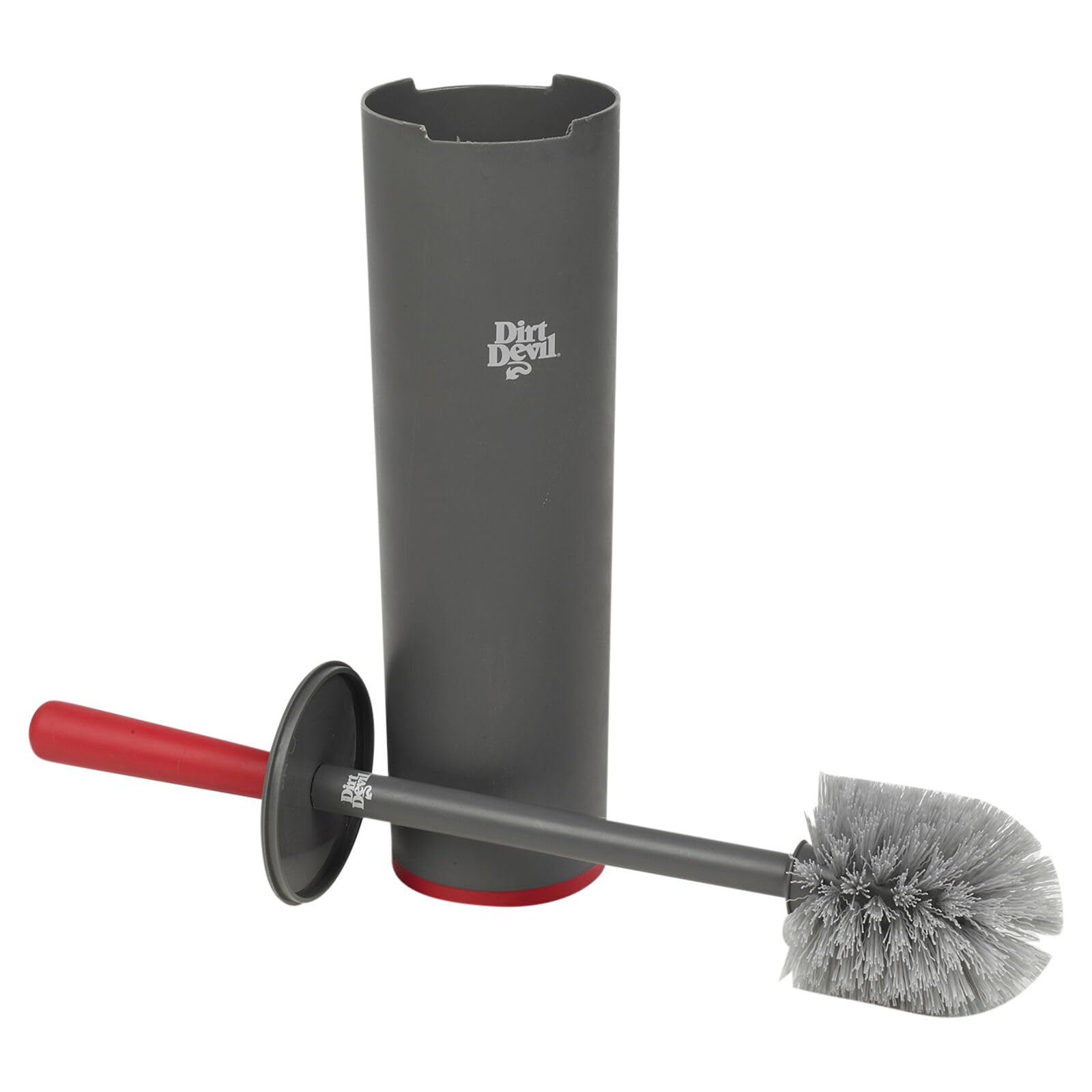 Urbnliving Black & Red Toilet Brush With Holder Silicone Bathroom Wc Cleaner Easy To Clean And Hygienic Durable Design Non-Scratch Compact And Stylish Holder Perfect For Any Bathroom