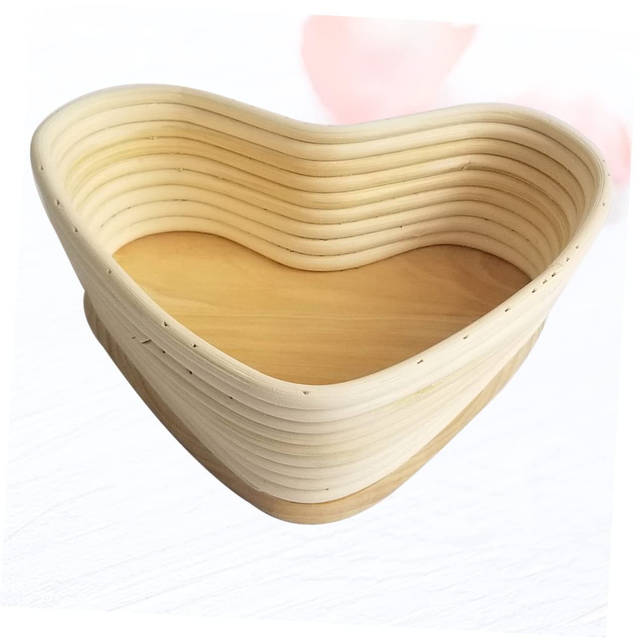 BRIGHTFUFU Baking Basket Linen Suits Potato Bread Rising Bowl Basket Bread Making Kit Heart Shaped Baskets Proofing Basket Clay Mold Bread Making Tool Loaf Heart-shaped Bamboo Accessories