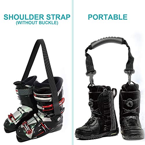 BESPORTBLE 3Pcs Transportadora Correia Transportadora Snowboard Ski Boot Ajustável Alça de Ombro Sli
