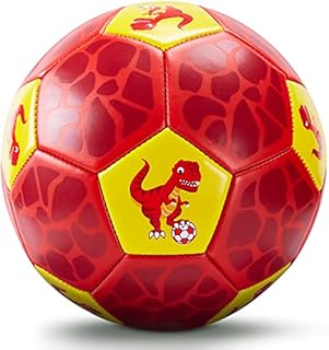 CubicFun Balon Futbol Niños Tamaño 3, Balon de Futbol de Dinosaurio Balón de Fútbol Entrenamiento Pelota Futbol Juguetes Niños 3 4 5 6 7 años, Balon Futbol con Bomba y Bolsa de Malla