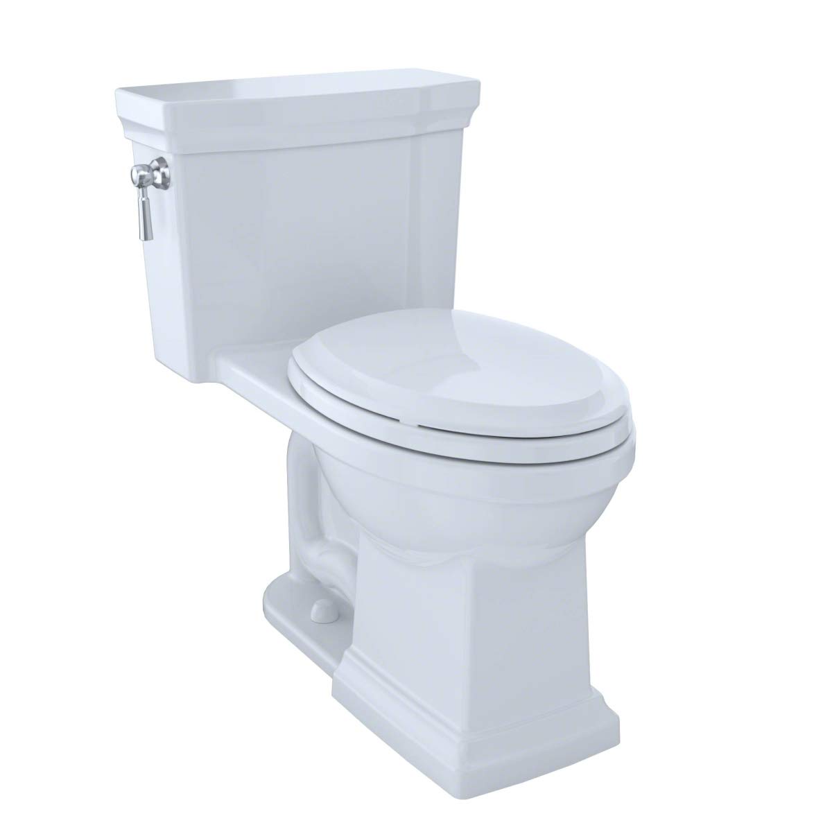 MS814224CUFG-01 Elongated 1.0 GPF Universal Height Toilet with Cefiontect44; Cotton White