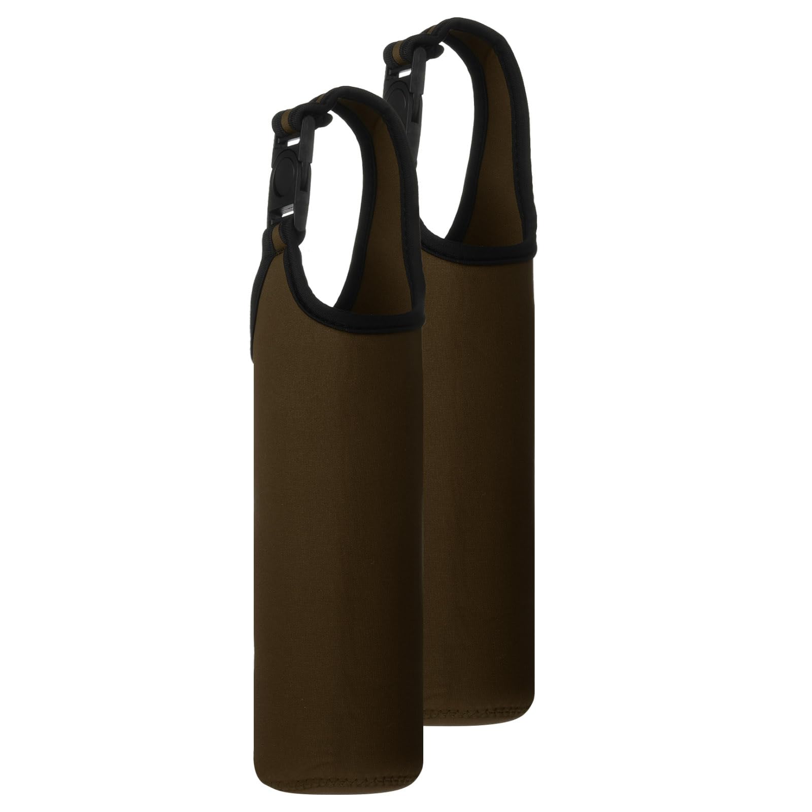 sourcing map 2pcs Neoprene Carrier Water Bottle Sleeve, 15.5-20oz Insulated Water Glass Bottle Carrier Bag Collapsible Drink Bottle Sleeve Cover Holder with Handle, Coffee