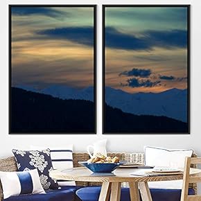 signwin 2 Piece Framed Canvas Wall Art Sunset...