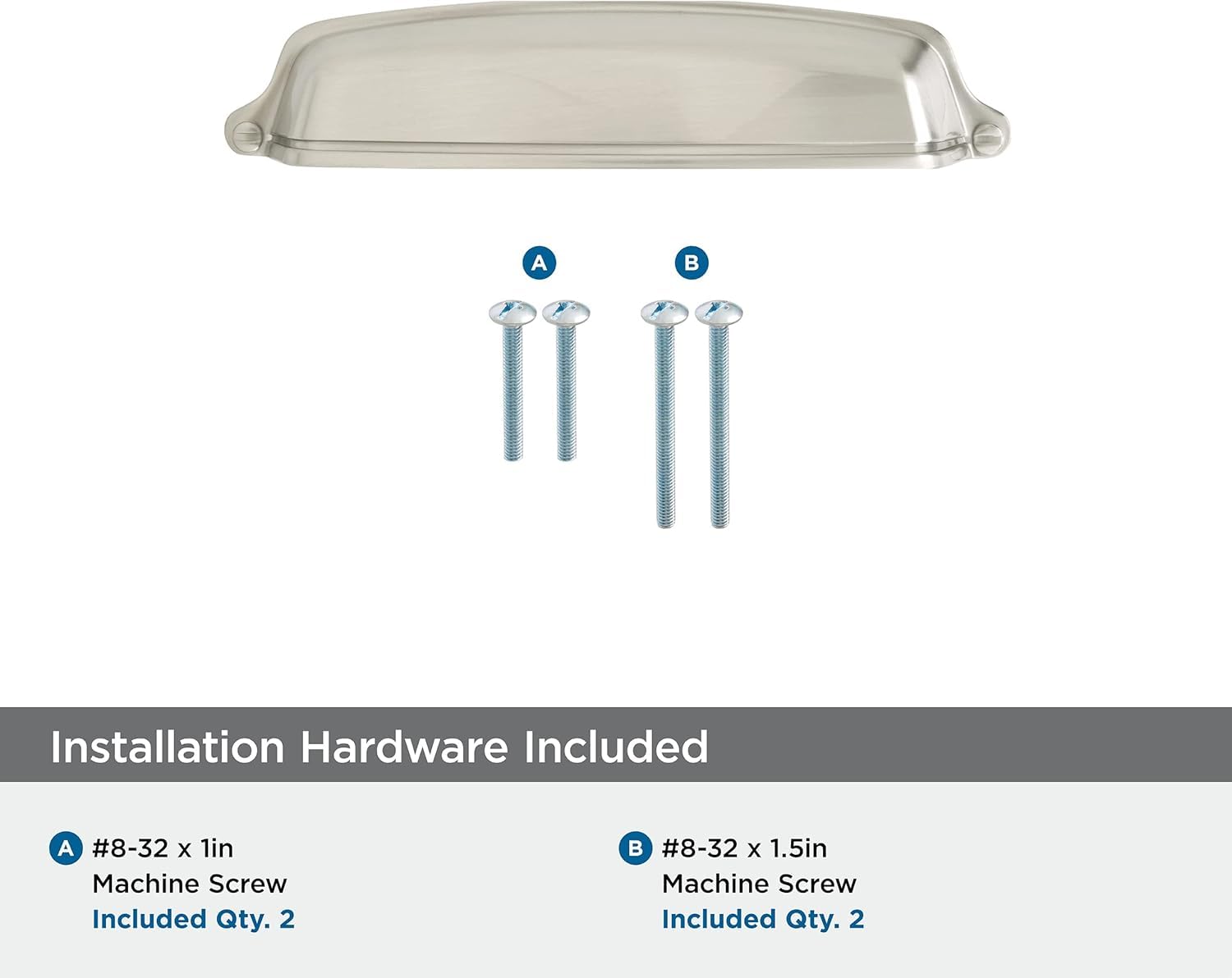 Amerock, Satin Nickel, 5-1/16 in. Center-to-Center - Image 4