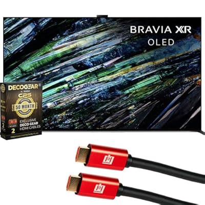 Sony XR55A95L BRAVIA XR A95L 55 inch QD-OLED 4K HDR Smart Google TV 2023 Bundle Deco Gear 4K HDMI 2.0 Cable w/Pure Copper Conductors & CPS Exclusive 50 Month Protection Pack (BEACH-CPS-503000)