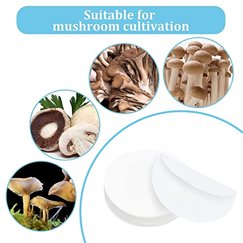 Image of GORGECRAFT 100PCS 90 mm Qualitative Synthetic Filter Discs Cellulose Filter Paper Circular Funnel Filters Medium Speed Extract Filtration Ashless for Buchner Funnel Mushroom Cultivation