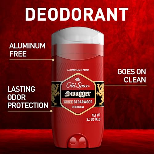 old spice aluminum free deodorant for men 247 odor protection 247 freshness amp lasting scent swagger with cedarwood scent 38 oz pack of 3
