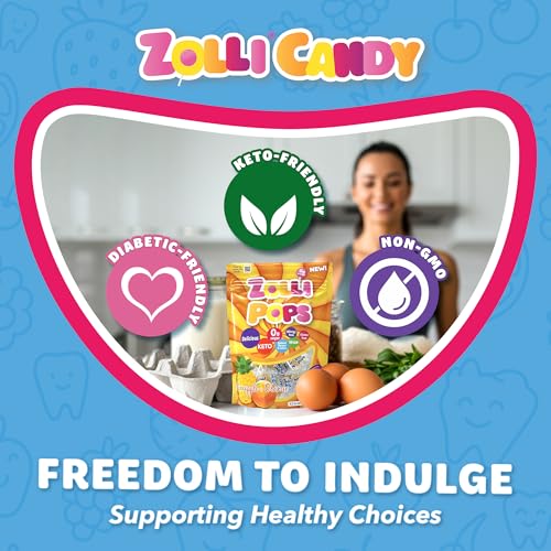 Zollipops Clean Teeth Pops Sugar Free Candy with Xylitol, Dye-Free Lollipops - Keto & Diabetic-Friendly, Dentist-Approved Treats for Kids (Pineapple and Orange, 5.2 oz) - Thumbnail 5