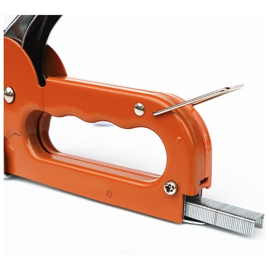 Agrafeuse, agrafeuse de bureau, agrafeuse de bureau agrafeuse multifonctionnelle presse outil de reliure à économie de travail papier et cuir agrafeuse à main Orange envoyer 1 boîte d'agrafes agrafeus
