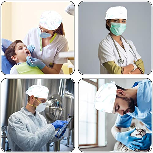 Chapeaux de travail JDEZ pour hommes femmes, casquettes respirantes et chapeaux bouffants x2