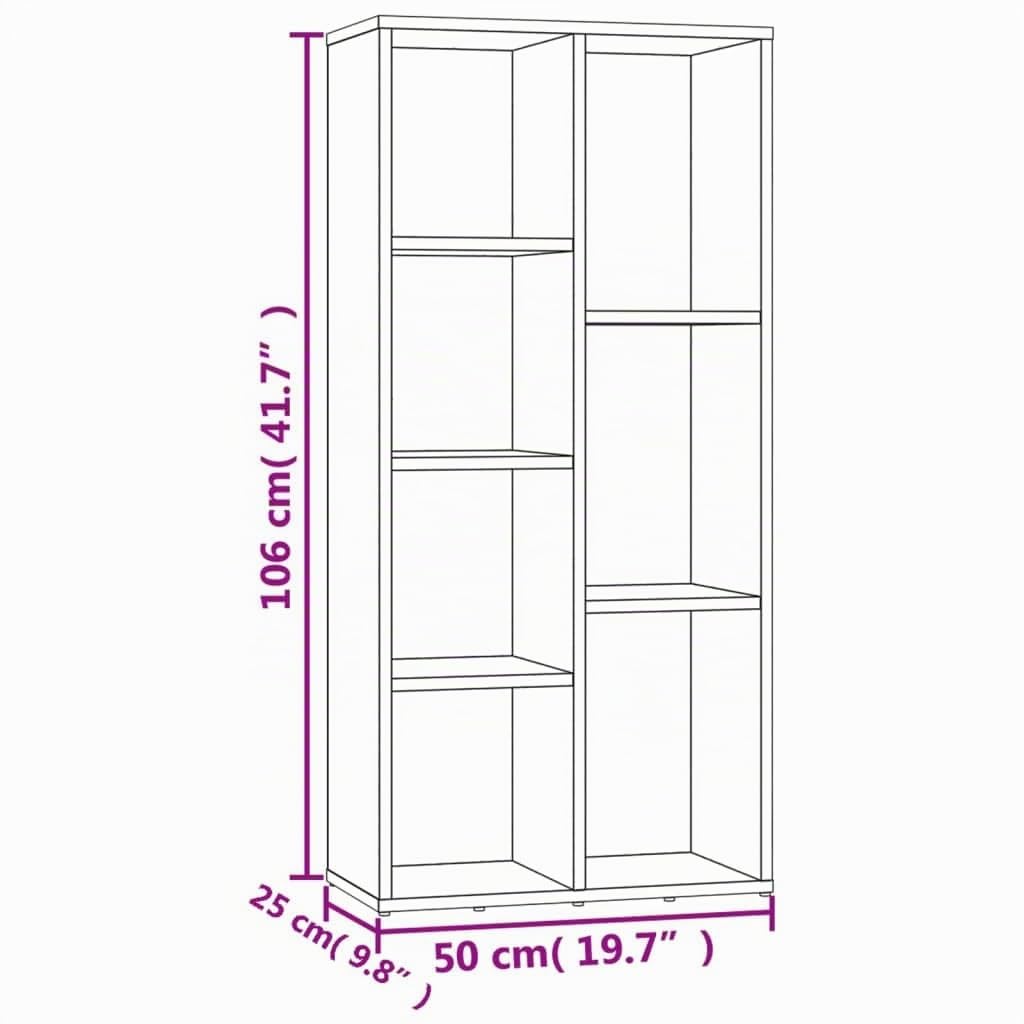 vidaXL Estantería Estante de Libros Librería Mueble Archivador de Oficina de Almacenamiento para Salón Dormitorio de Contrachapada Gris Hormigón