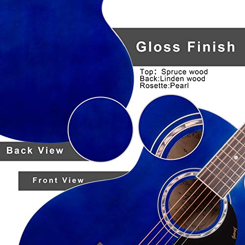 Image of JUAREZ Basswood Arpeggio Guitar JRA39SR-BL, Blue