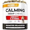 Hemp Calming Chews for Dogs Advanced Dog Calming Treats Dog Calming Chews Anxiety Relief Treats Separation Aid Barking Stress Relief Thunderstorms Melatonin Hemp Oil 120Ct Bacon