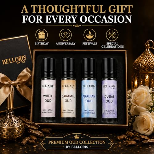 Image of OUD Attar Gift Set for Men & women | 6ml Each | Long Lasting Non Alcoholic Roll-On Perfume Oil Combo Pack Of 4