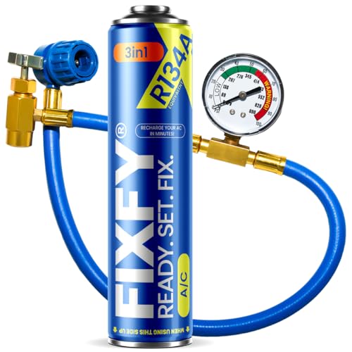 Riempimento autonomo del condizionatore d'aria - FIXFY 3 in 1 consente il riempimento rapido ed efficace di refrigerante, olio lubrificante e sigillante, senza visitare l'officina
