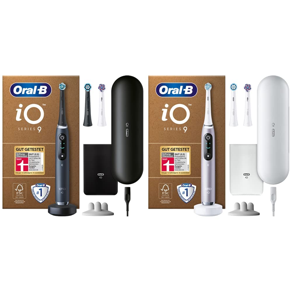 Oral-B iO Series 9 Plus Edition Elektrische Zahnbürste/Electric Toothbrush & iO Series 9 Plus Edition Elektrische Zahnbürste/Electric Toothbrush, PLUS 3 Aufsteckbürsten