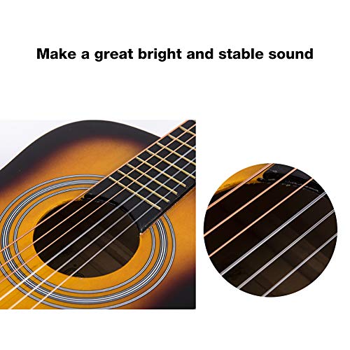 JMFinger Guitare classique débutant 30 pouces cordes en nylon pour enfants avec sac de transport, sangle, médiators 3 en… - Les Beatles, Paul McCartney, John Lennon, RIngo Starr, George Harrison JMFinger Guitare classique débutant 30 pouces cordes en nylon pour enfants avec sac de transport, sangle, médiators 3 en… – Image 8