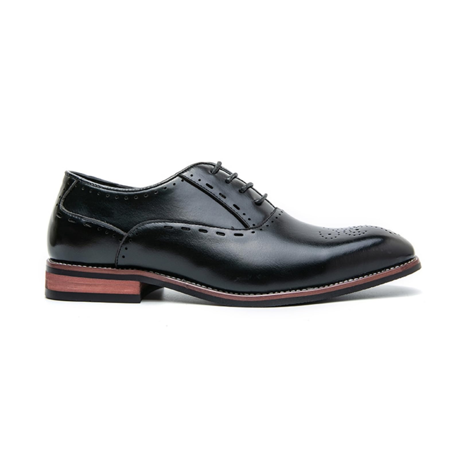 Buty Oxford męskie skórzane buty typu brogsy sznurowane
