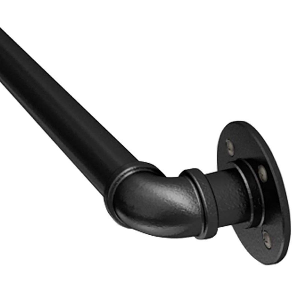KHLMSRXJ Stair banister handrail 1ft-20ft Handrail, Wrought Iron Retro Kindergarten Attic Entertainment Indoor and Outdoor Corridor Channel Wall Stair Handrail Pipe Handrail, Tube Diameter