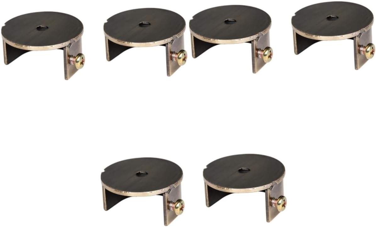 6pcs Strong Hardness Material Curtain Rod Holders Ceiling Installation Drapery Brackets Fixing Tools Elegant Design for Rooms