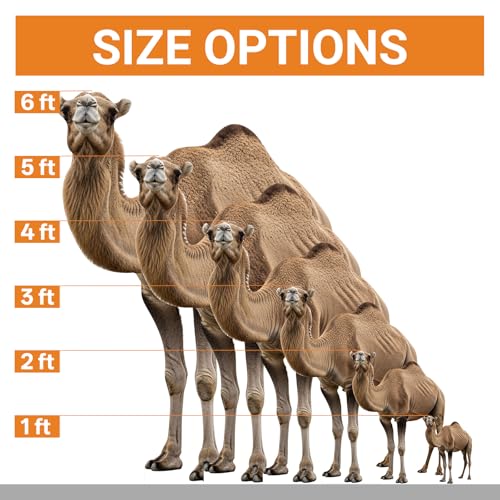 Image of Nativity Camel 4FT Life Size Cardboard Cutout, Safari Theme | Christmas Nativity Scene Decoration Standup, Animal Photo Prop for Xmas, Holy Family Christian Party & VBS Supplies, 1 PC