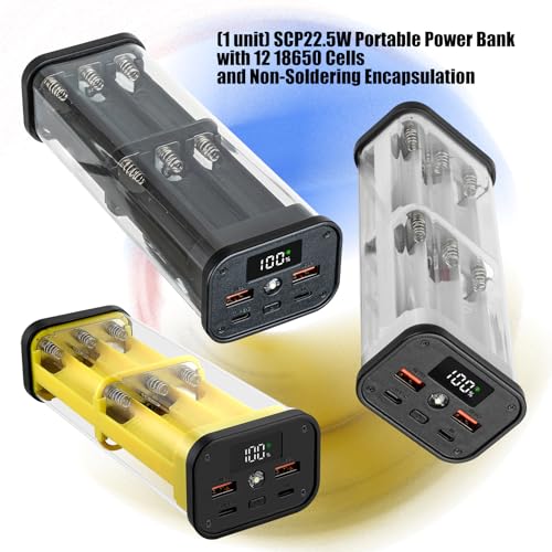 Powerbank portátil ordinarYone sin soldadura para 12 baterías 18650 miniatura 6