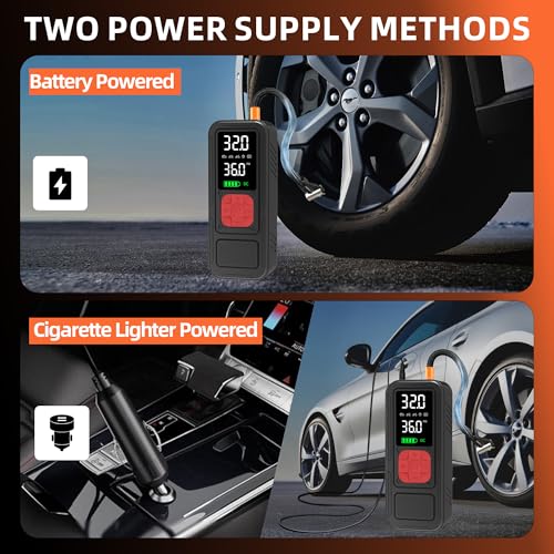 Image of Y34 Tire Inflator Portable Air Compressor,4X Faster Inflation,10000mAh Cordless /12V DC 150PSI Air Pump for Car Tires with Digital Pressure Gauge /LED Light for Car,Motorcycle,Bike,Ball