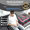 Inflatable Donut Seat Cushion for Tailbone Pain Relief – Coccyx Pillow for Office Chair, Car, Wheelchair & Post Surgery Comfort – Ergonomic Orthopedic Support Pillow for Home & Travel