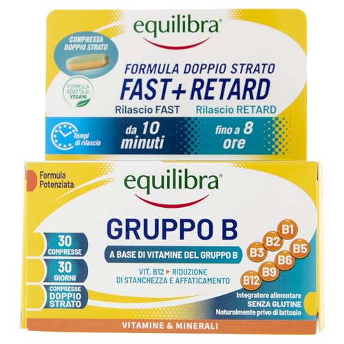 equilibra, Vitamine Gruppo B, Alto dosaggio B12 1000 mcg con...