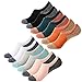 Budermmy Chaussettes Basses Femmes 6 Paires Invisible Socquettes Antiglisse de Sport en Coton (Mixte 6 paires, 35-41)