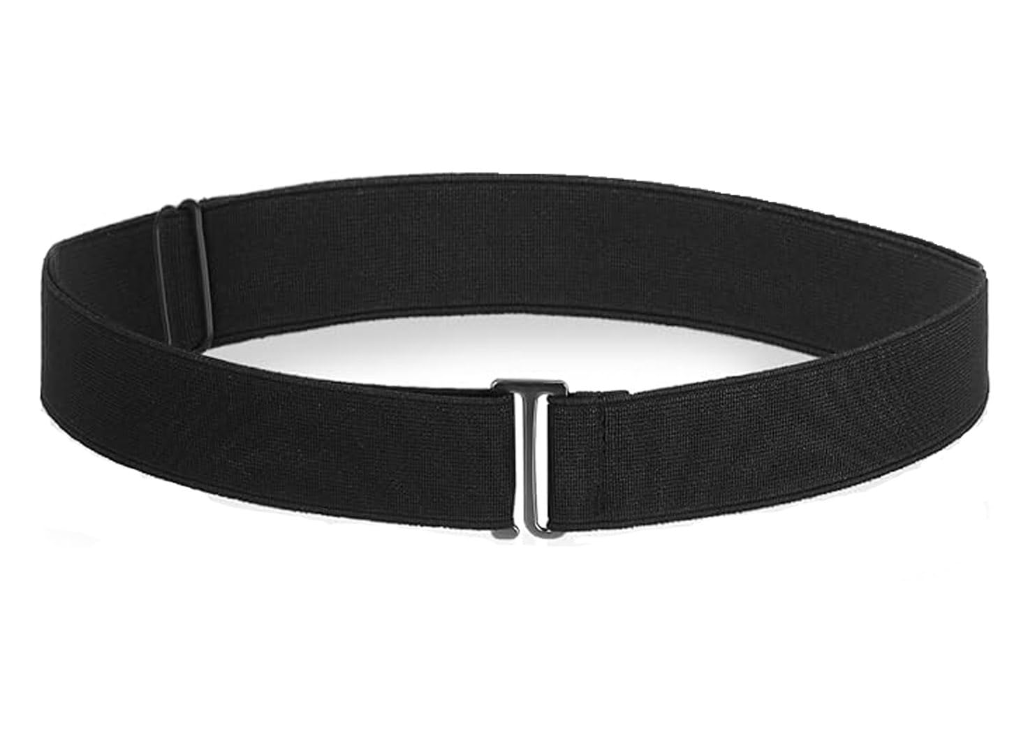 Lookka Women's Black Invisible Belts,Adjustable Elastic Belt Invisible Stretch Belt,No Show Waist Belt With Flat Buckle,For Jeans Trousers Dresses.(