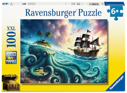 Ravensburger - Puzzle 100 pièces XXL - Le trésor du Kraken