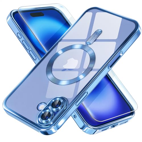 Image of Misea Magnetic for iPhone 16 Case Compatible with MagSafe Light Blue