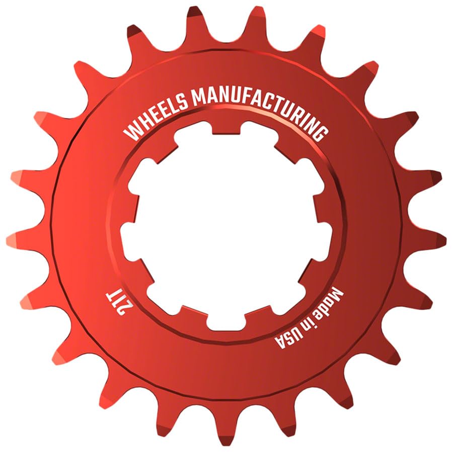 Wheels Manufacturing Solo-Speed Cog - 21t, Fits Solo-Spline and Solo-XD Kits, Red