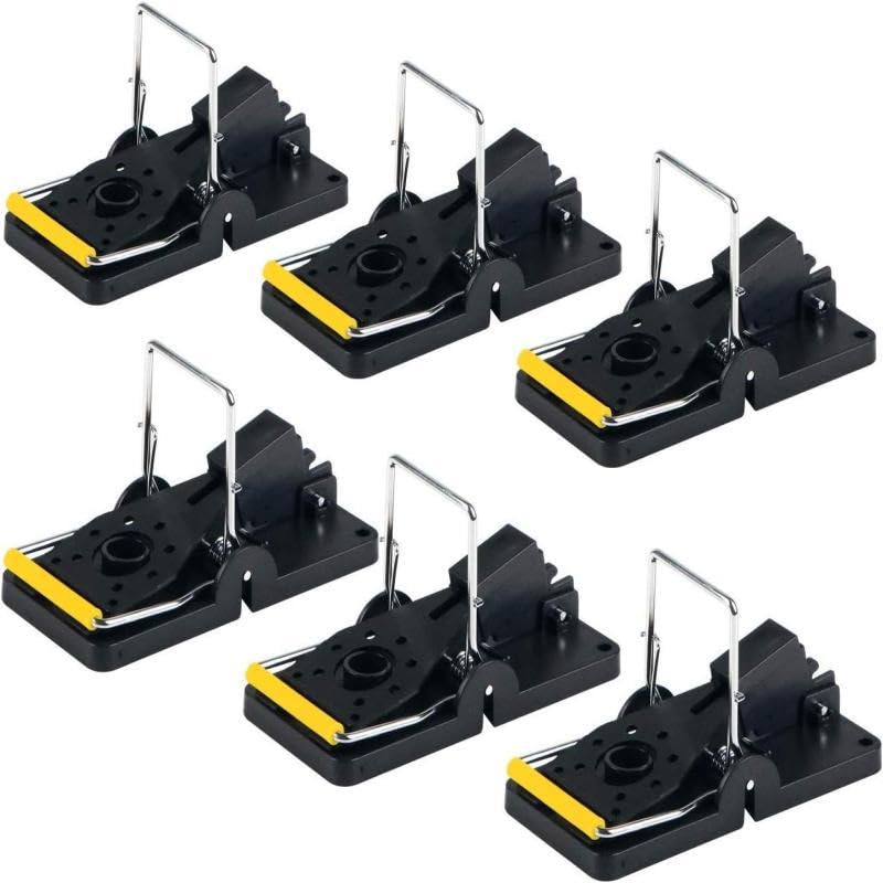 Mouse Trap, 6 Pack Heavy Duty Reusable Snap Traps that Kill Instantly, High Sensitive Mice Catcher, Safe and Effective Rodent Trap for Indoors and Outdoors, Easy Set-up & Clean