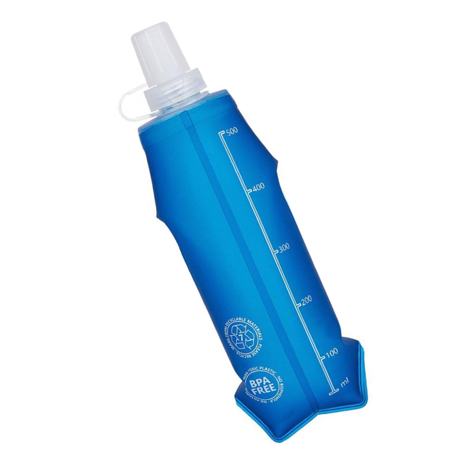 Piceioep Portable Soft Flask Folding Water Bottle Light Weight Handheld Soft Water Bottle for Outdoor Running Cycling Climbing Outdoor Sport