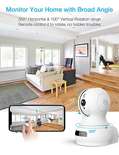 Pet Camera, Indoor Camera with Pan Tilt Zoom, WiFi Camera Indoor with Remote Viewing, Baby Monitor with Camera and Audio… - Image 3