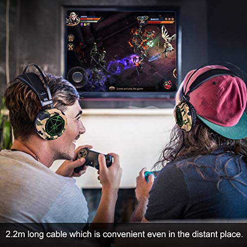 Cuffie Gaming per PS4, XTRIKE Cuffie da Gioco Stereo Bass Profondo Cuffie Gaming con Microfono Cancellazione del Rumore per PS4/Xbox One/PC/Switch/Tablet