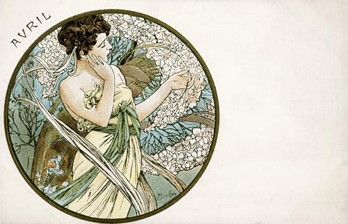 Tableau Toile Alphonse Mucha mars SERENDIPITP Affiche Art Décoration Murale Salon 60x90cm