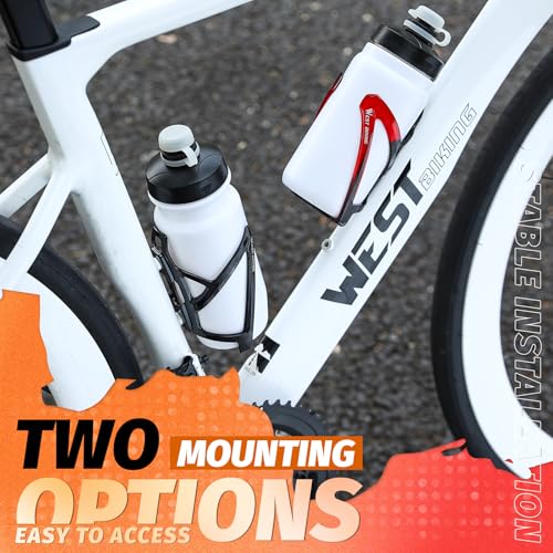 Image of Bike Water Bottle Cage, Durable Ultralight Plastic Water Drink Holder Rack , Lightweight PC Water Bottle Holder for Bicycle, Cycling Bottle Holder Cages for MTB, Road Bike, Mountain Bikes
