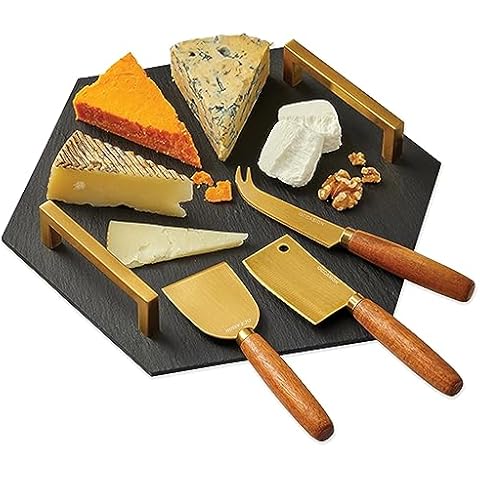 Occasion Hexagon Slate Cheese Board Set Cover