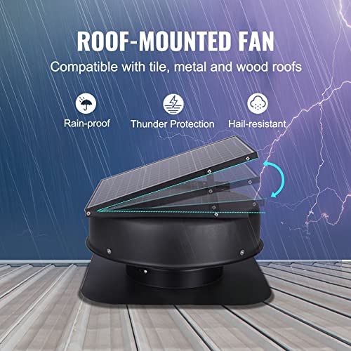 Vevor SOLAR ROOF VENT FAN 40 W Solar Attic Fan, 40 W thumb #5