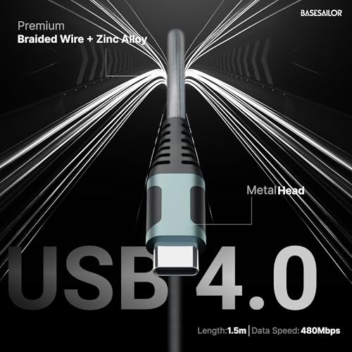 Image of Ofuca 240W C to C Cable, Fast Charging, 40Gbps Data Transfer & 8K Video, Compatible with iPhone, Samsung & USB-C Devices BY HOMEMO
