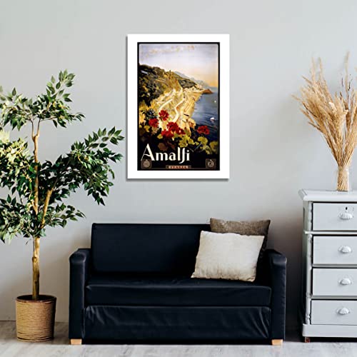 Amalfi affiche de voyage encadrée format moyen impression art premium - 3