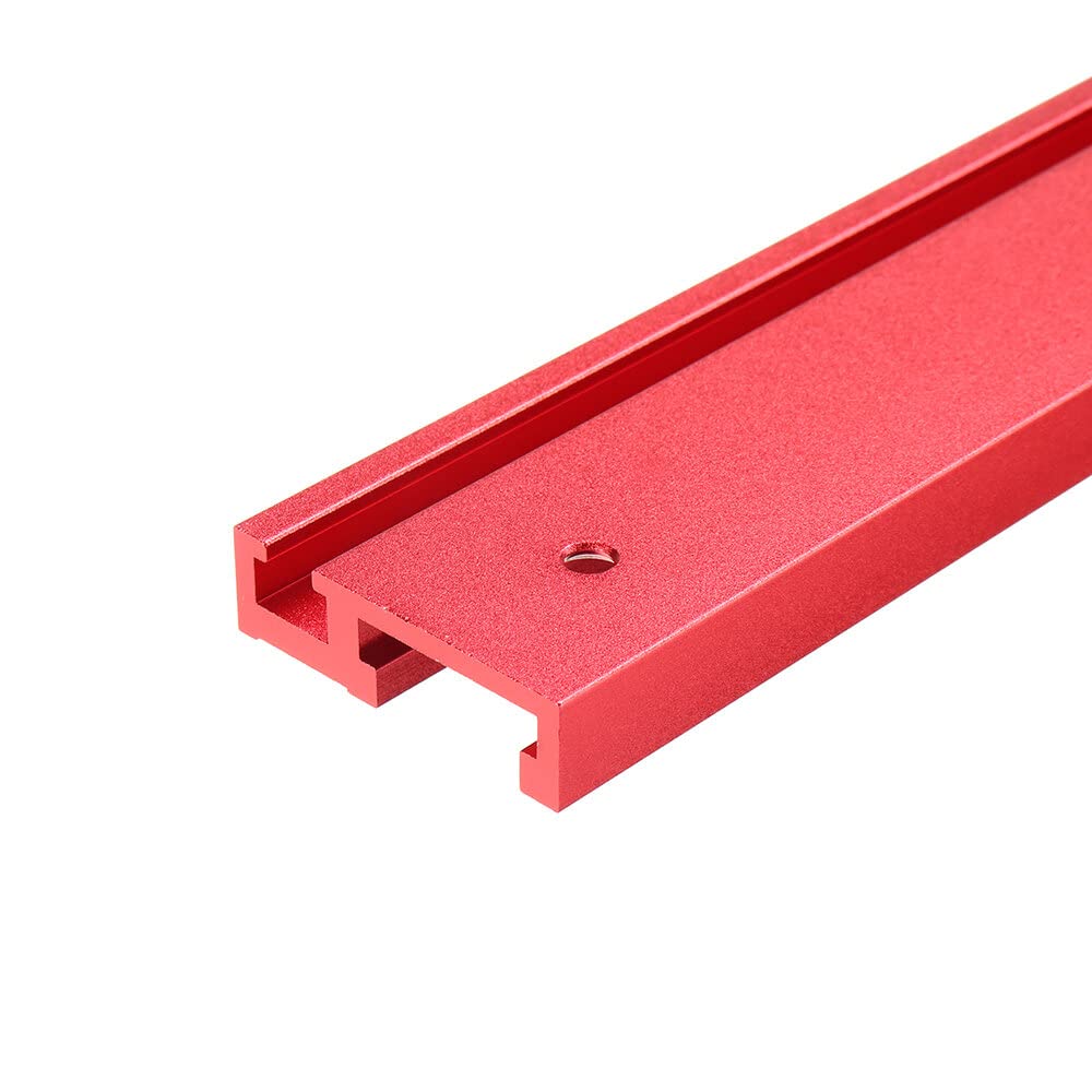 VIDOO Czerwona Szyna T-Track Typ 45 Stop Aluminium Skala Stolarska T-Slot dla Piły Stołowej i Routera-1220mm