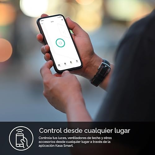 Miniatura 4 de Kasa Smart Interruptor HS200-2 de 2 bandas, un solo polo, requiere cable neutro, interruptor de luz Wi-Fi de 2.4 GHz compatible con Alexa y Google