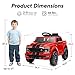Hikiddo Licensed Ford Shelby F-150 24V Kids Ride on Toy, Electric Car for Kids with Remote Control, 400W Motors - Red