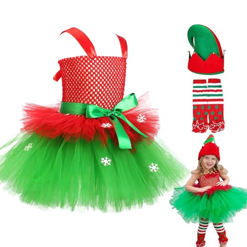 Vestido Navideño Niña disfraz de cosplay con tul para fiesta infantil