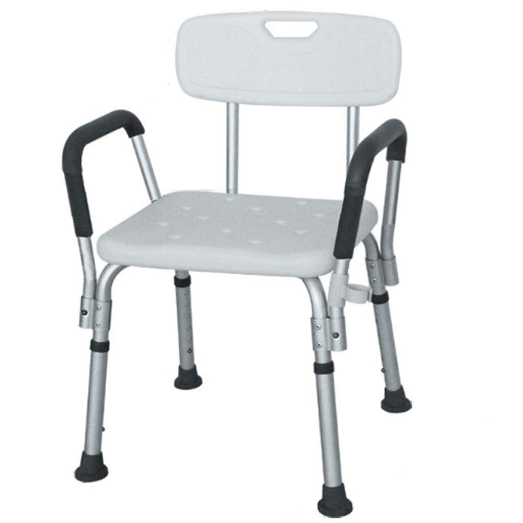 Tabouret de bain en aluminium réglable en hauteur pour douche senior