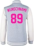 EZYshirt® Damen Herren Kinder College Jacke Athletic mit Wunschnamen und Wunschnummer | Baseball Jacke |